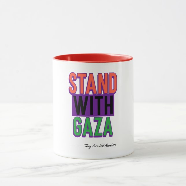 Stand With Gaza They Are Not Numbers Gaza Genocide Mug (Center)
