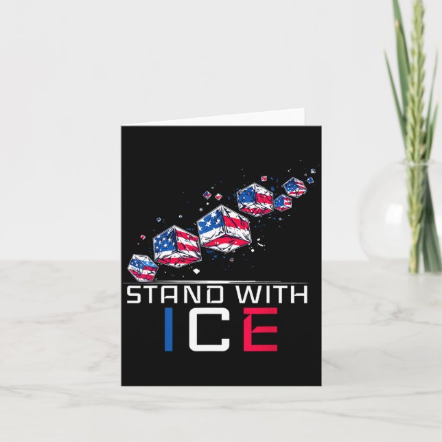 Stand with ice deportation funny support card (Front)