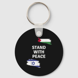 Stand With Peace. Israel Palestine Shirt. Say No T Key Ring