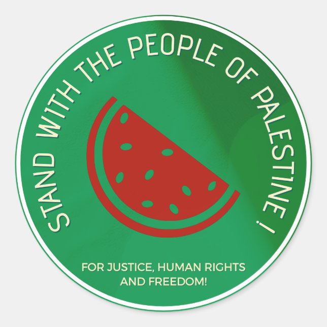Stand with the People of Palestine! Sticker (Front)