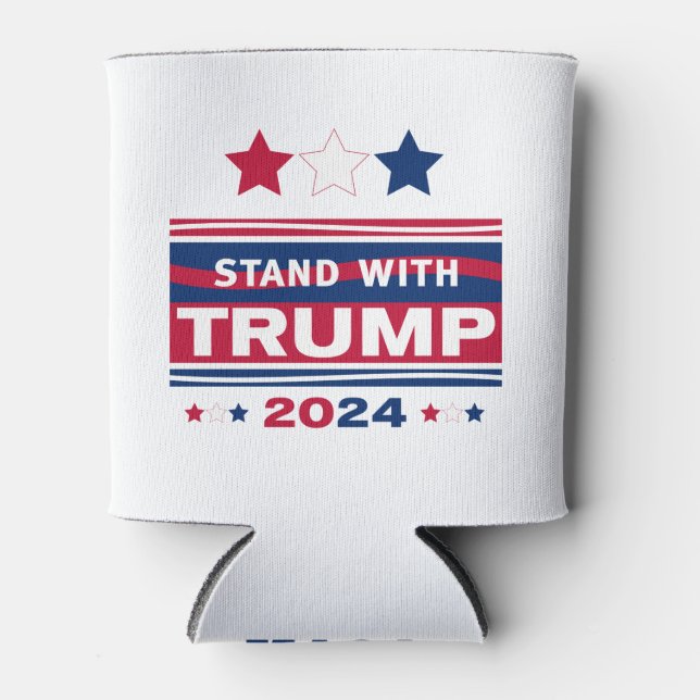 Stand with Trump~2024~MAGA Can Cooler (Front)
