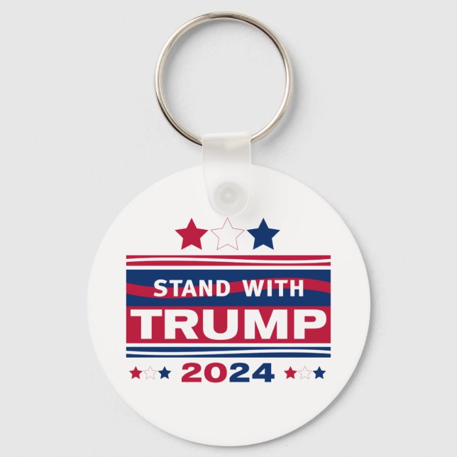 Stand with Trump~2024~MAGA Key Ring (Front)