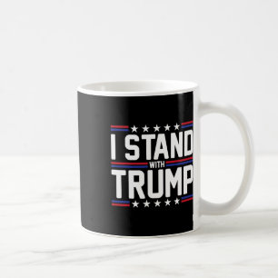 Stand With Trump American Flag Usa Trump Supporter Coffee Mug