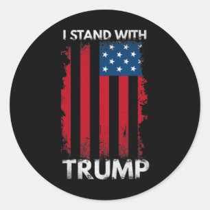 Stand With Trump Pro Trump Supporter 1 Classic Round Sticker