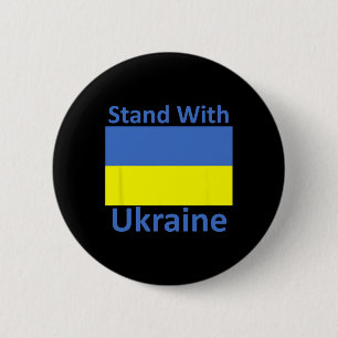 Stand With Ukraine 6 Cm Round Badge