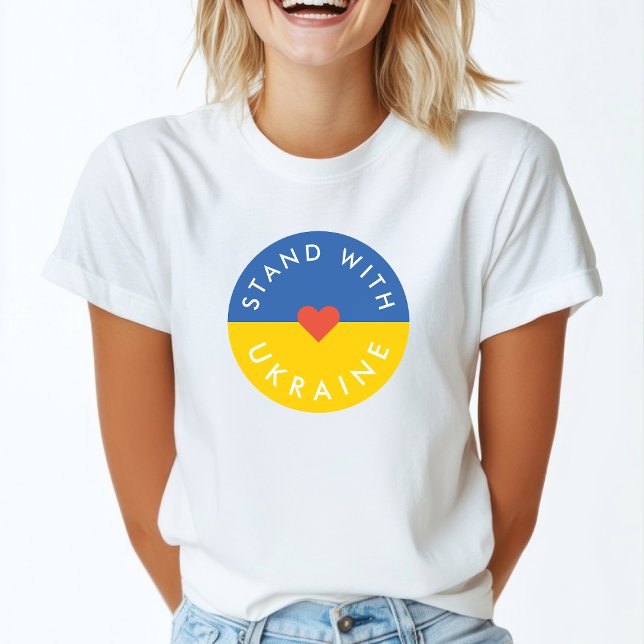 Stand with Ukraine Anti War Protest Ukrainian Flag T-Shirt (Creator Uploaded)