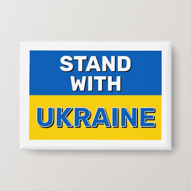 Stand with Ukraine Button (Front)