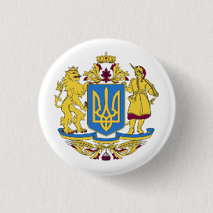 Stand With Ukraine   Coat of Arms Button