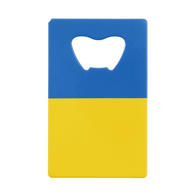 STAND WITH UKRAINE! CREDIT CARD BOTTLE OPENER (Front)