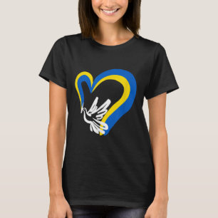 Stand With Ukraine Dove World Peace Strong Ukraini T-Shirt