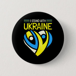 Stand With Ukraine Flag Anti-putin Say No To War U 6 Cm Round Badge