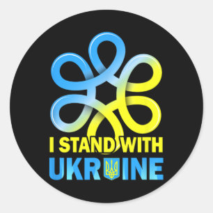 Stand With Ukraine Flag Anti-putin Say No To War U Classic Round Sticker