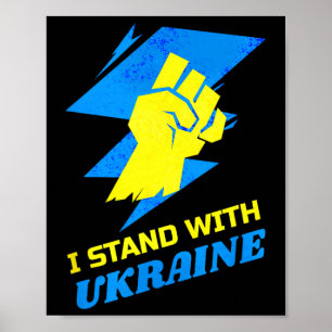 Stand With Ukraine Flag Anti-putin Say No To War U Poster