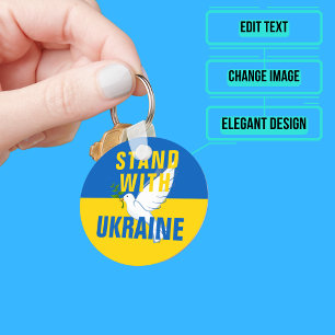 Stand With Ukraine Key Ring
