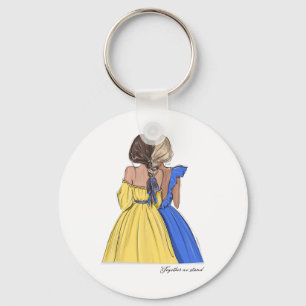 Stand With Ukraine Ladies Shirt Ukrainian Girls Bl Key Ring