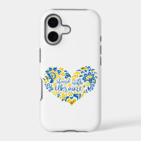 Stand with Ukraine lettering and heart
