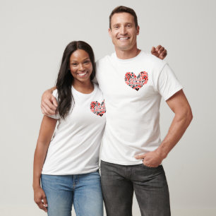 Stand with Ukraine lettering and heart T-Shirt
