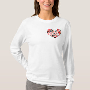 Stand with Ukraine lettering and heart T-Shirt