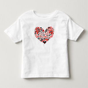 Stand with Ukraine lettering and heart Toddler T-Shirt