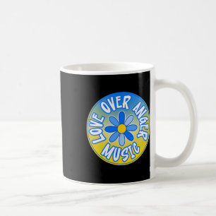 Stand With Ukraine Love Over Anger Music 3 Coffee Mug