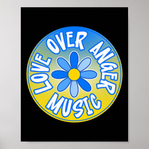Stand With Ukraine Love Over Anger Music 3 Poster