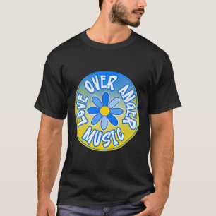 Stand With Ukraine Love Over Anger Music 3 T-Shirt