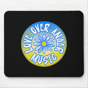 Stand With Ukraine Love Over Anger Music 4 Mouse Pad