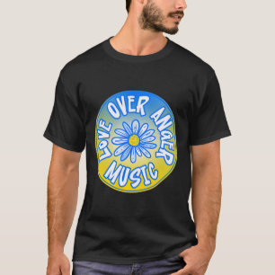 Stand With Ukraine Love Over Anger Music 4 T-Shirt