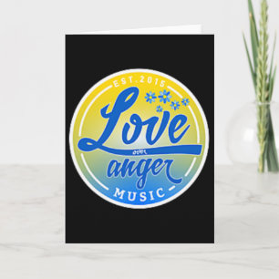 Stand With Ukraine Love Over Anger Music Card