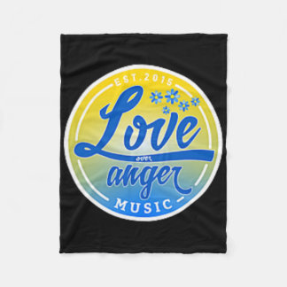 Stand With Ukraine Love Over Anger Music  Fleece Blanket