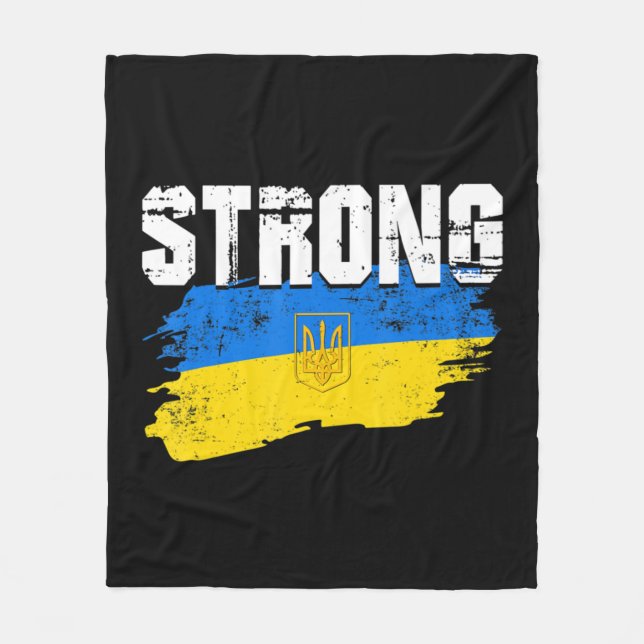 Stand With Ukraine Love Support Ukraine Men Women  Fleece Blanket (Front)