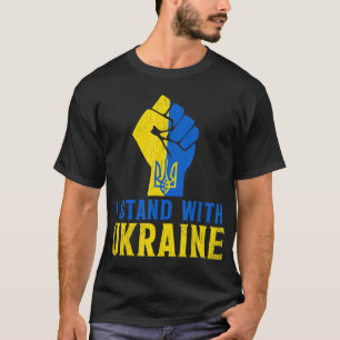 Stand With Ukraine Love Support Ukraine Men Women T-Shirt