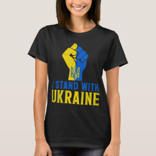 Stand With Ukraine Love Support Ukraine Men Women  T-Shirt
