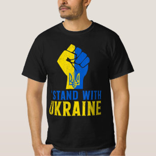 Stand With Ukraine Love Support Ukraine Men Women T-Shirt