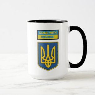 Stand with Ukraine patch Coffee Mug Cup