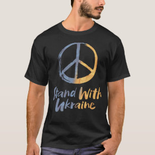 Stand With Ukraine - PEACE Symbol Sign Freedom     T-Shirt
