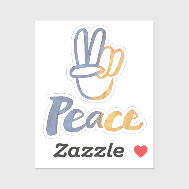 Stand With Ukraine - PEACE Symbol V-Sign Freedom   (Sheet)