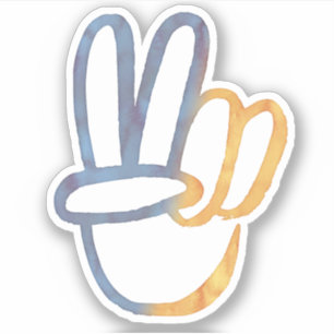 Stand With Ukraine - PEACE Symbol V-Sign Freedom  