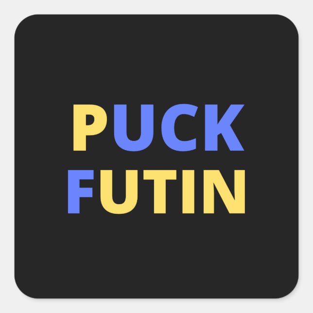 Stand With Ukraine | Puck Futin Sticker (Front)