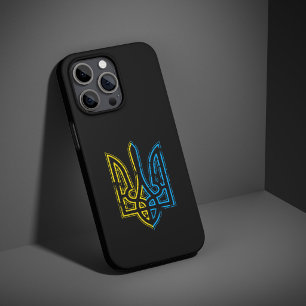 Stand with Ukraine Retro Vintafe Flag Trident iPhone 15 Pro Case