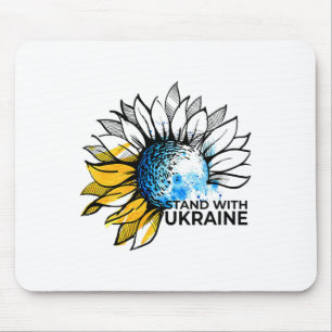 Stand With Ukraine Sunflower - Ukraine Strong Clot Mouse Pad