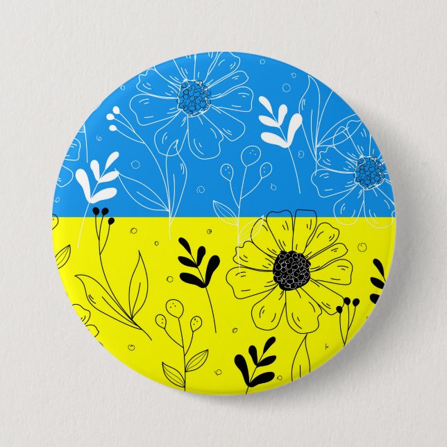 Stand with Ukraine Support Button (Front)