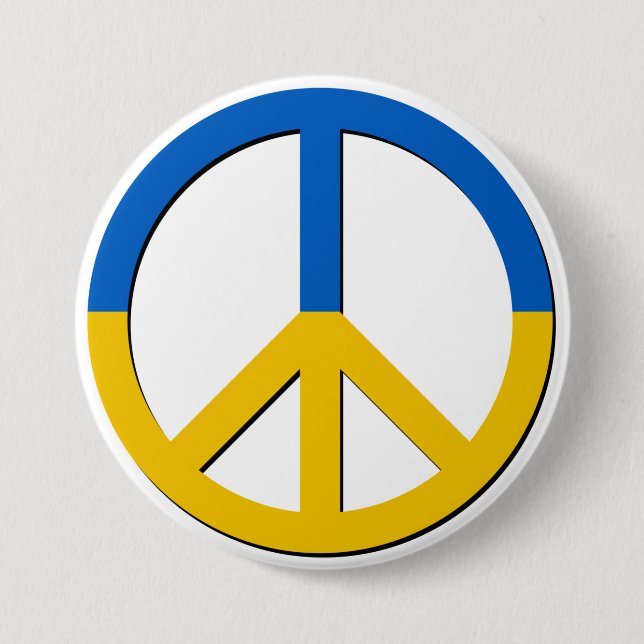 Stand with Ukraine Support Button (Front)