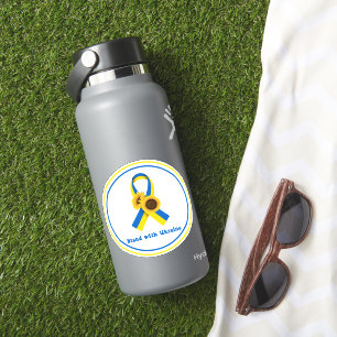 Stand With Ukraine Support Ribbon Vinyl Decal