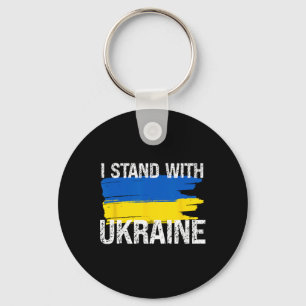 Stand With Ukraine Support Ukraine Flag For Love P Key Ring