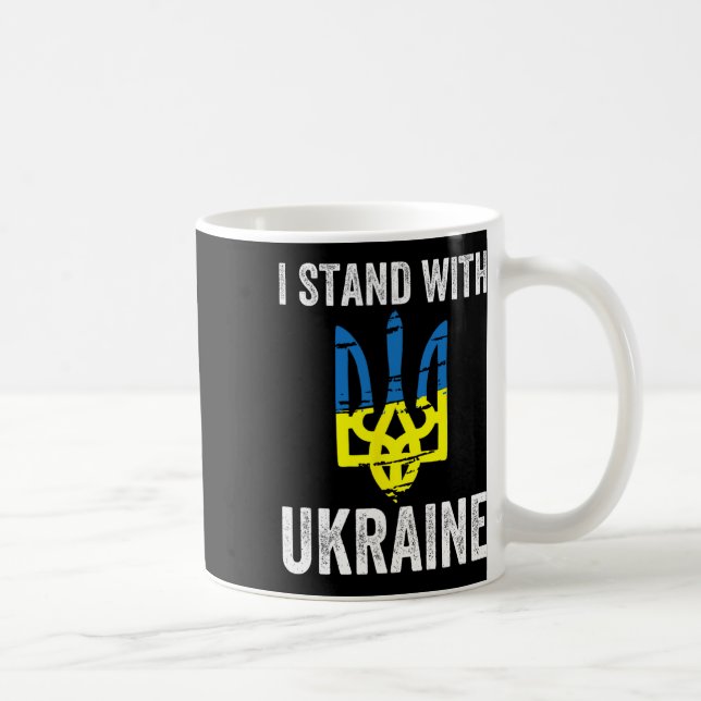 Stand With Ukraine Support Ukraine Resist Protest  Coffee Mug (Right)