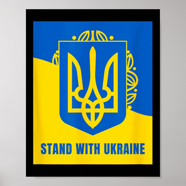 Stand With Ukraine - Support Ukraine, Stop The War Poster (Front)