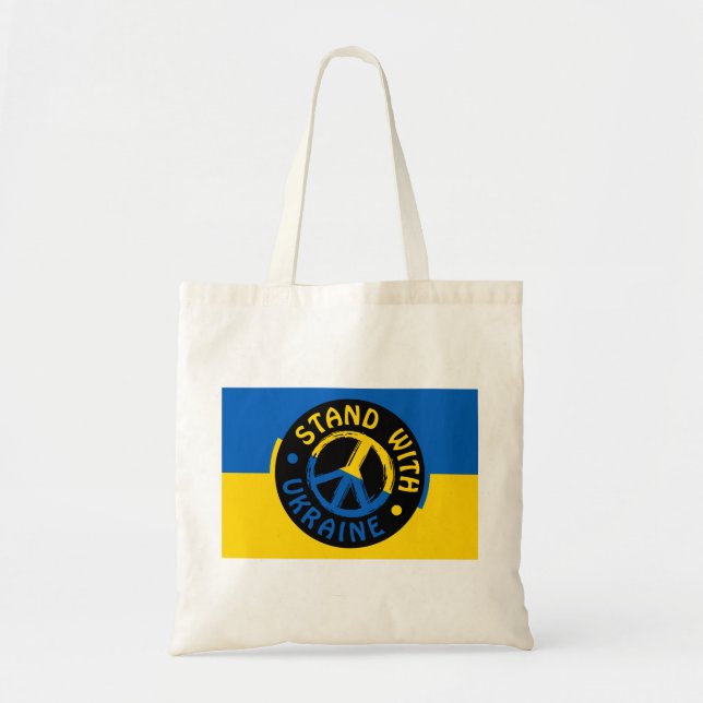 Stand With Ukraine Tote Bag (Front)