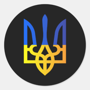 Stand With Ukraine Trident Sticker