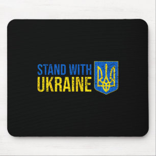 Stand With Ukraine Ukrainian Flag Coat-of-arms Ukr Mouse Pad